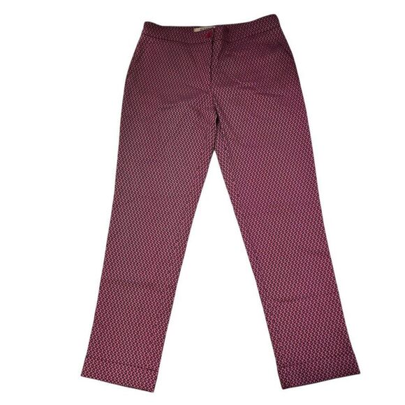 Etro Women's Pink & Black Geometric Print Trouser Pants Size 44 US 8 - Picture 1 of 6